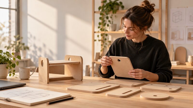 CNC-milled MDF shapes from NevrCut