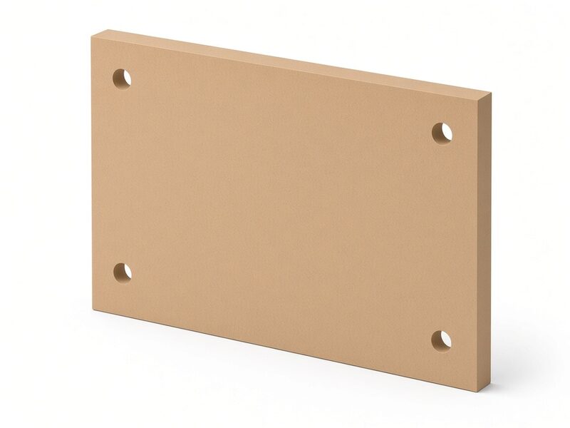 3D view of an MDF part in NevrCut's Forge drawing tool